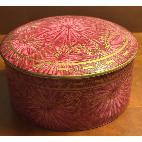ROYAL WORCESTER China Pink Gold Floral Trim Trinket Box - Picture 1 of 7